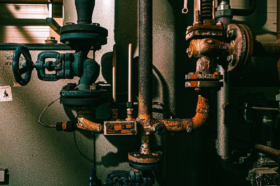 Process area pipework with hexane gas detection installed